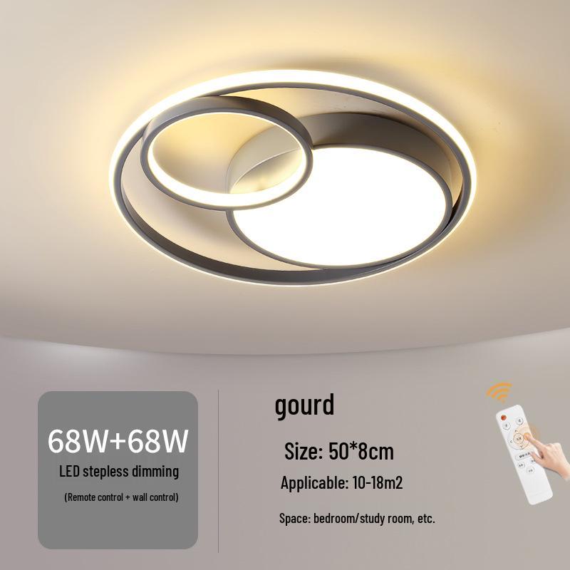 Nordic Modern LED Ceiling Light - Minimalist Black & White Design for Bedroom, Study, or Romantic Settings