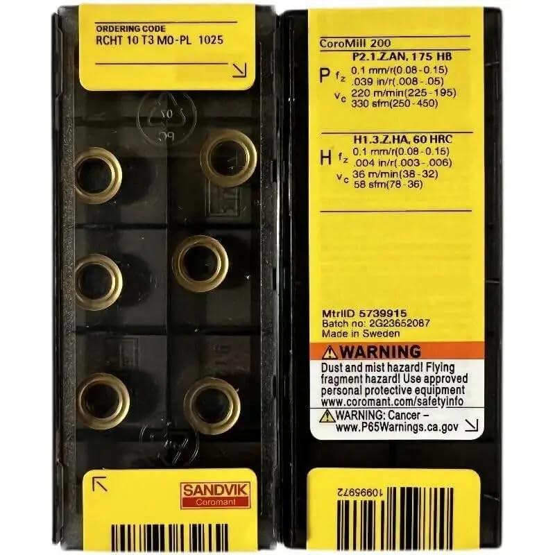 

Original Sandvik / RCHT10T3MO-PL 1025 / CNC lathe carbide blade 10 PCS