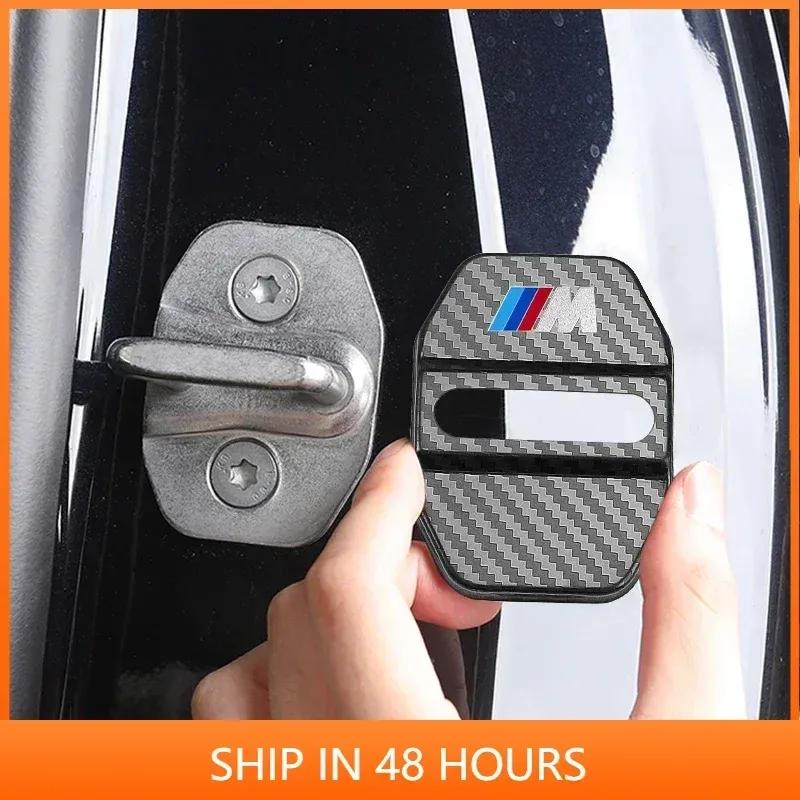 -4PCS Car Door Lock Cover Stickers For BMW 3 5 Series G30 G32 6GT X1 X2 X3 X5 G01 G02 F48 F39 G07 G11 F15 F20 G20 G05 Accessorie