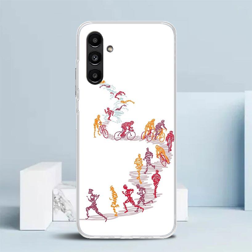 

Triathlon Swim Bike Run Cover for Samsung Galaxy A17 A37 A57 A16 A26 A36 A56 A15 A14 A55 Phone Case A13 A53 A25 A35 A24 A34 A23 Samsung A37