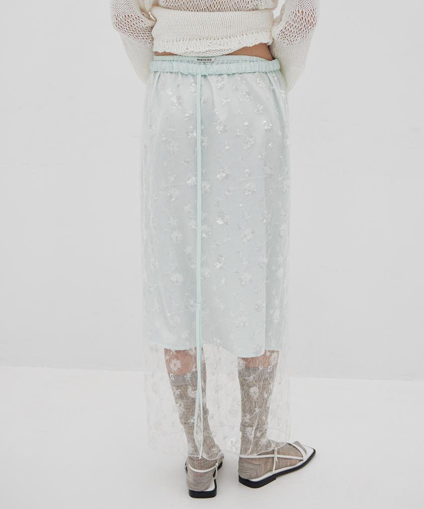 Leuba Light Glow Layered Skirt Set - Irish Mint