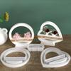 Round/Heart Silicone Mold Epoxy Resin Molds Silicone Texture Crafting Moulds for Creative Present and Decorative Item
