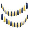 20PCS Blue and Yellow Graduation Decorations Blue and Yellow Tassel Garland for Party Decorations