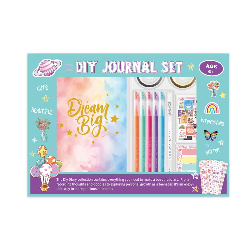 Kids Gold Foil Diary Kit For Children And Up With Scrapbook Supplies Creative Gift