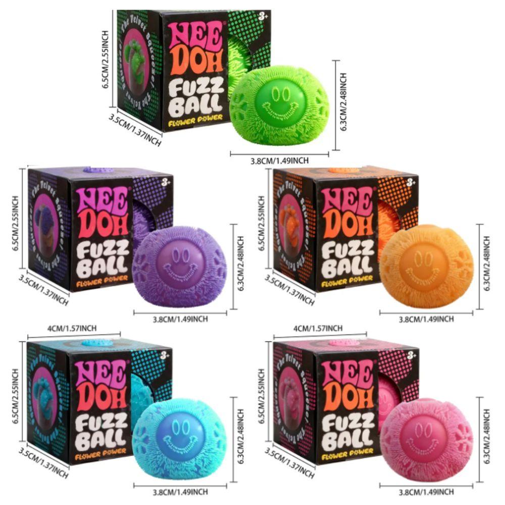 2026 Kawaii Nee Doh Fuzz Ball Stress Ball Soft Fluffy Squeeze Toys  Playsetss Anti-Anxiety Squishy Ball Portable Office Relaxing Gift Present
