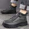 Winter new cotton shoes casual shoes high top cotton leather shoes warm non-slip snow boots