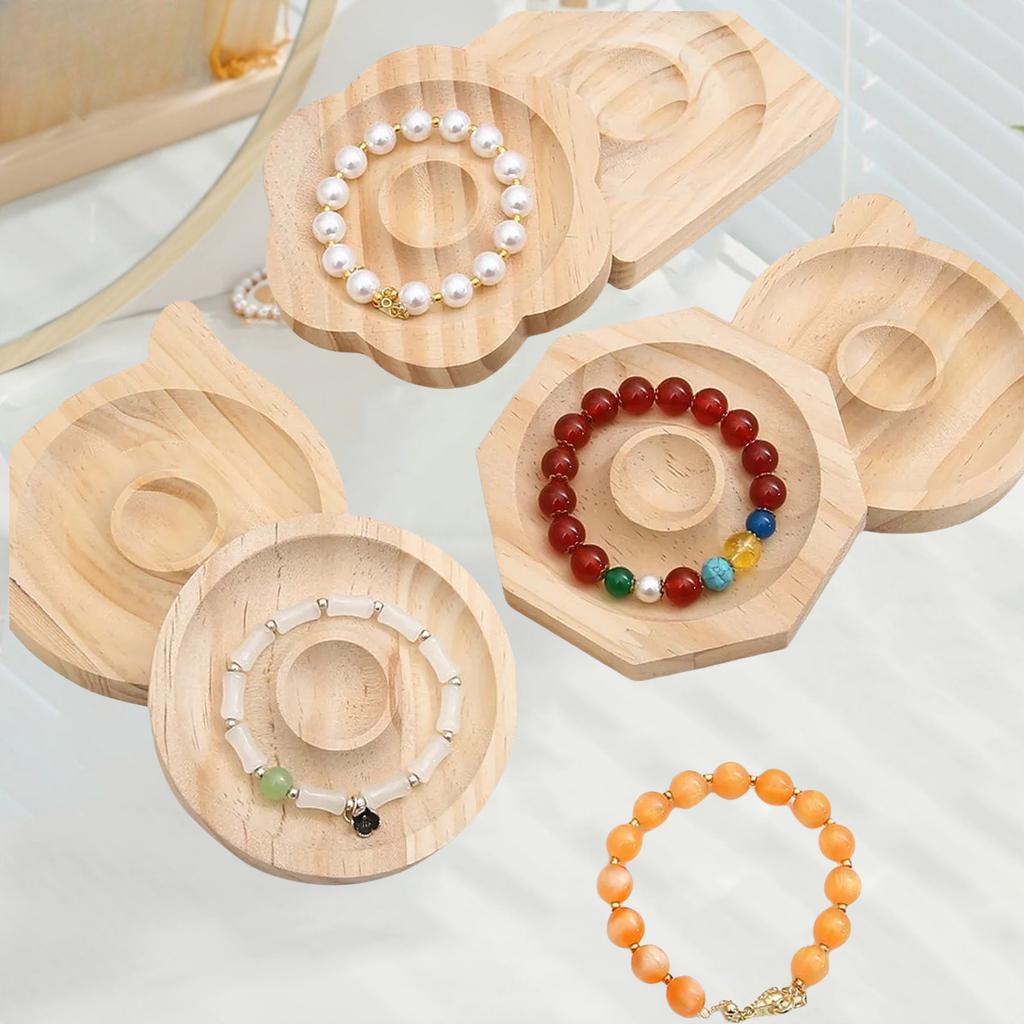 Schmuck-Präsentationsplatte aus Massivholz, Schmuckdesign-Platte, Wenwan Perlen handgefertigtes DIY-Material Armband, Perlenarmband-Tablett.