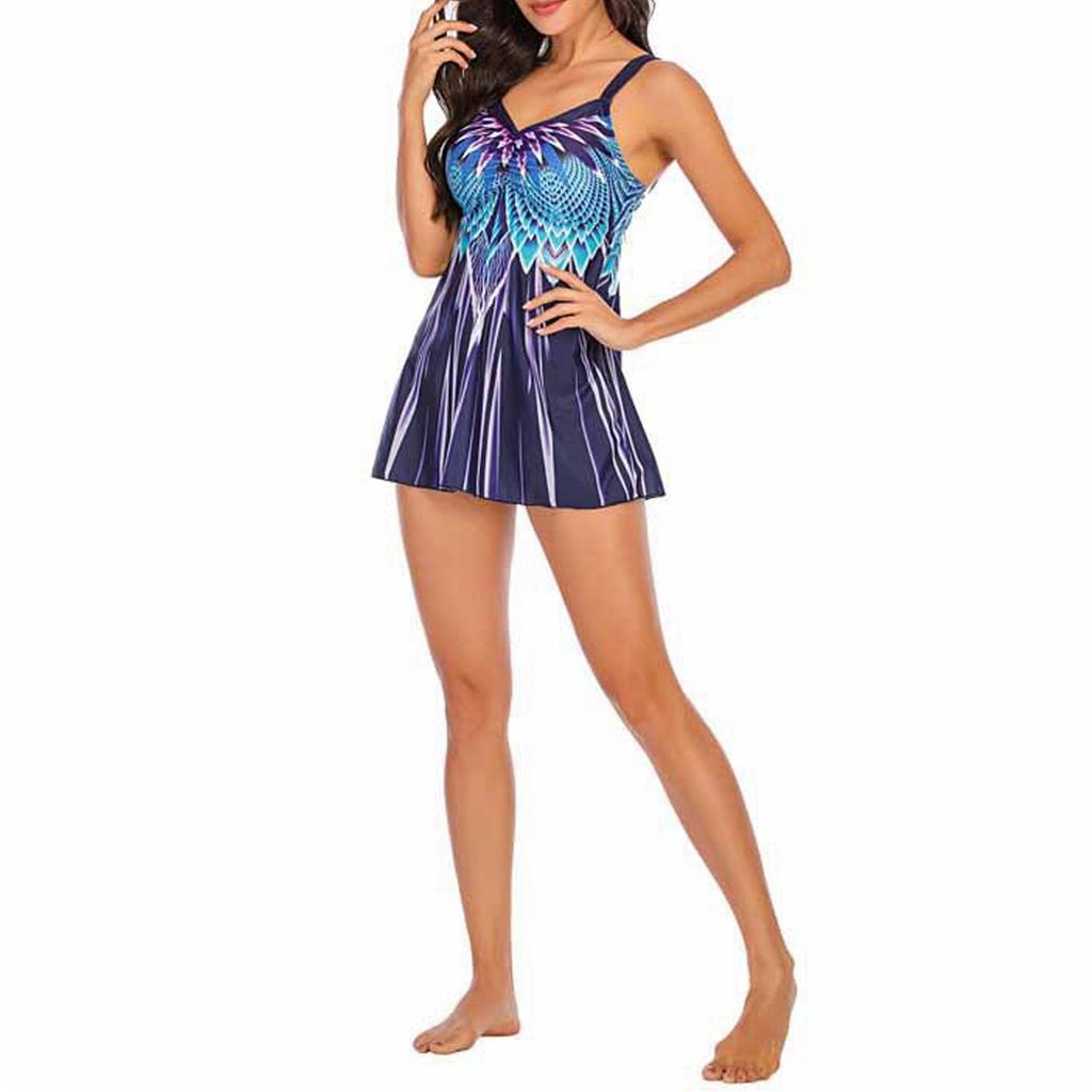 Women's Swimwear Two Piece Swimsuit Print Bikini Top With Swimwear Swimwear