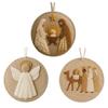 Felt Nativity Scene Christmas Ornament Xmas Crafts Ornaments for Tree Xmas Winter Party Christian Decorations Indoor Outdoor
