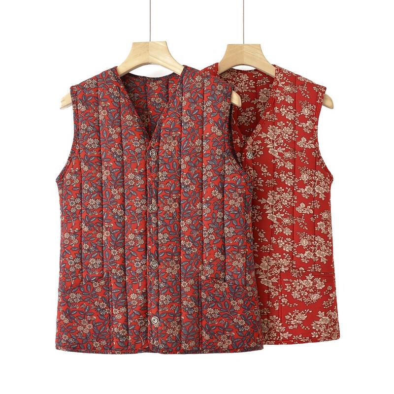 YUZHAOLIN Women's Quilted V-Neck Winter Vest