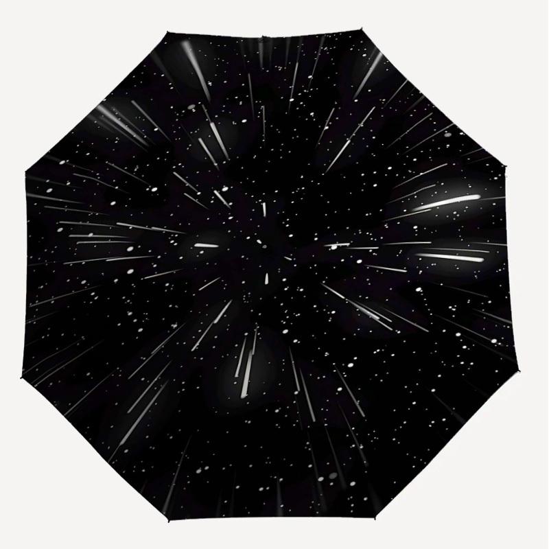 1 Stück Weltraum Sterne Regenschirm - 8 Speichen verstärkt, Automatisches Öffnen, Leicht & Langlebig, Niedliches Modeaccessoire für Draußen - K1236