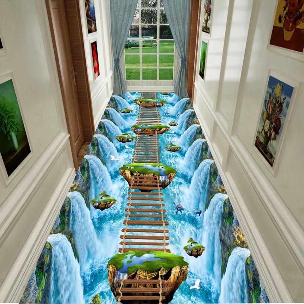 3D Carpet Door Entry Hallway Aisle Long Entrance Living Room Home Stream Carp Rug Office Floor Mats Commercial Hotel Carpets RUG