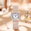 Classic Square Ladies Quartz Watch With Diamonds Waterproof For Fashion Enthusiasts
