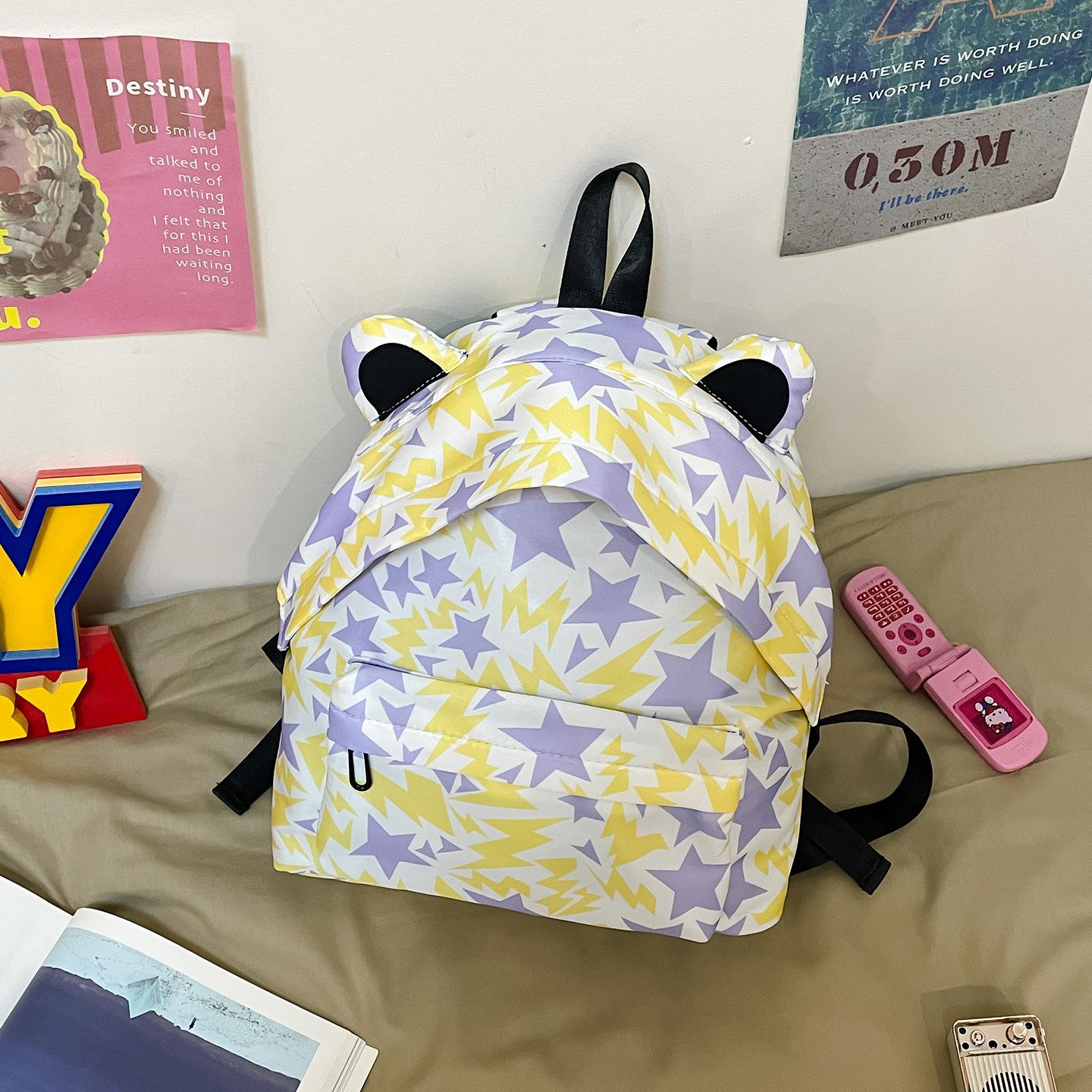 

College student schoolbag girl Japanese cute star girl backpack lightweight junior high school student travel small backpack tide single bag