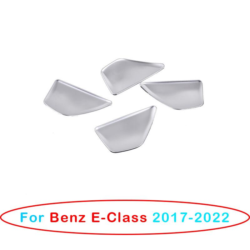 For Mercedes-Benz E-Class 2017-2022 Matte Silver Inner Door Bowl Cover Trim 4pcs