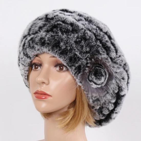

Новая шапка из натурального кроличьего меха рекс, женская вязаная шапка-берет из натурального кроличьего меха рекс, женские зимние теплые шапки из натурального меха серый