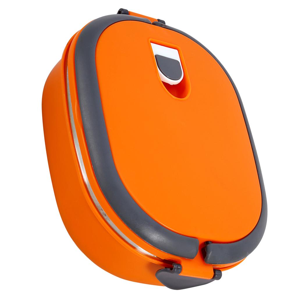 Stainless Steel Insulated Food Storage Supper Dinner Lunch Box 1 Layer Orange