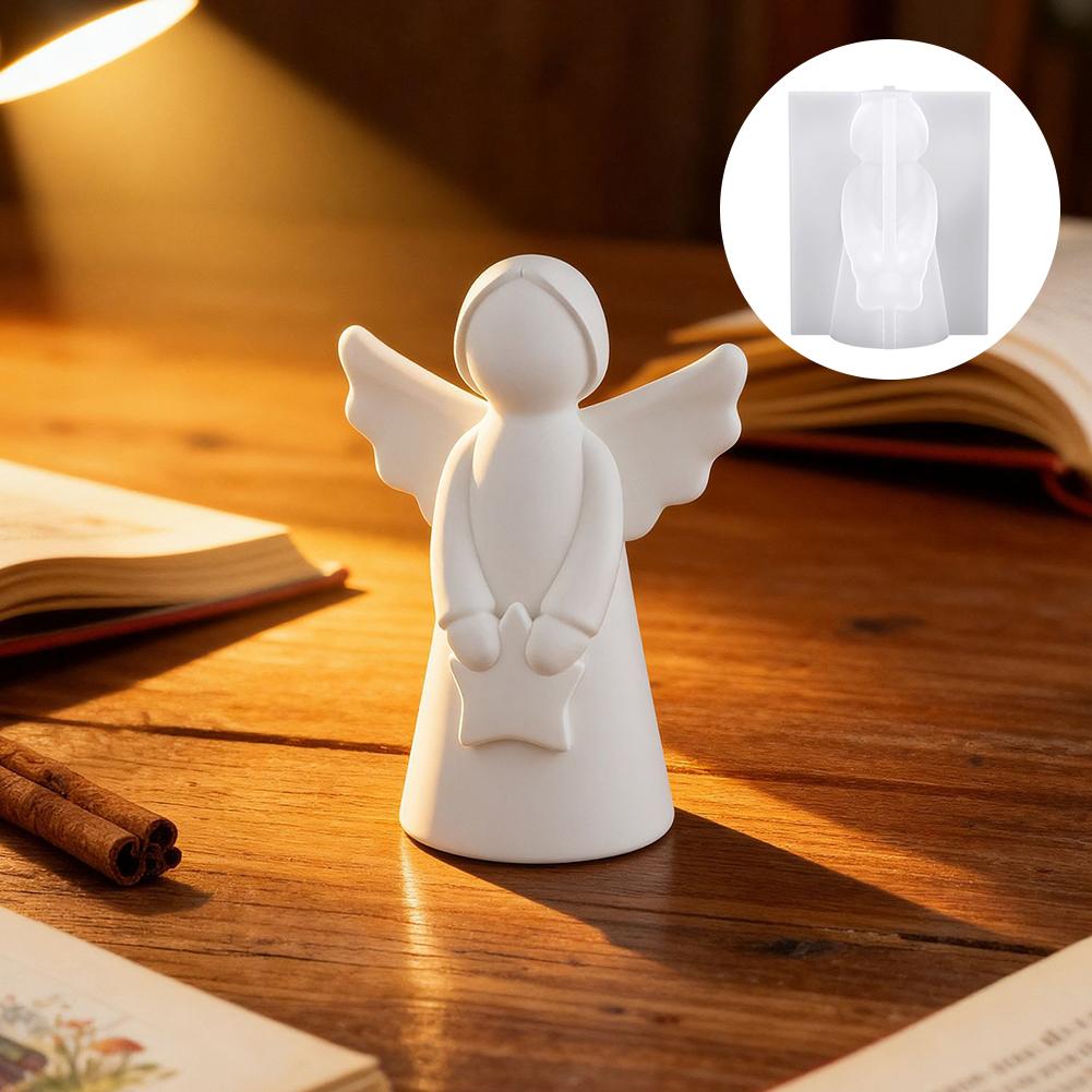 Silicone Moulds,Hand-Made Angel-Statue Resin Casting Mold,Diy Candle Mold,Making Plaster Orname Mould For Home Decoration