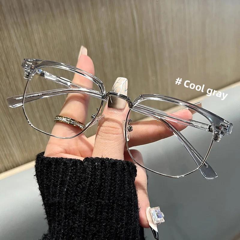 Retro Square-shaped Glasses Frame Glasses Half Glasses Frame Glasses for Men s Ladies Blue Light Blocking Corrective Eyewear anti blue light