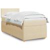 VidaXL Bed Slatted Base and Mattress Cream 90x190 Cm Fabric 3287309