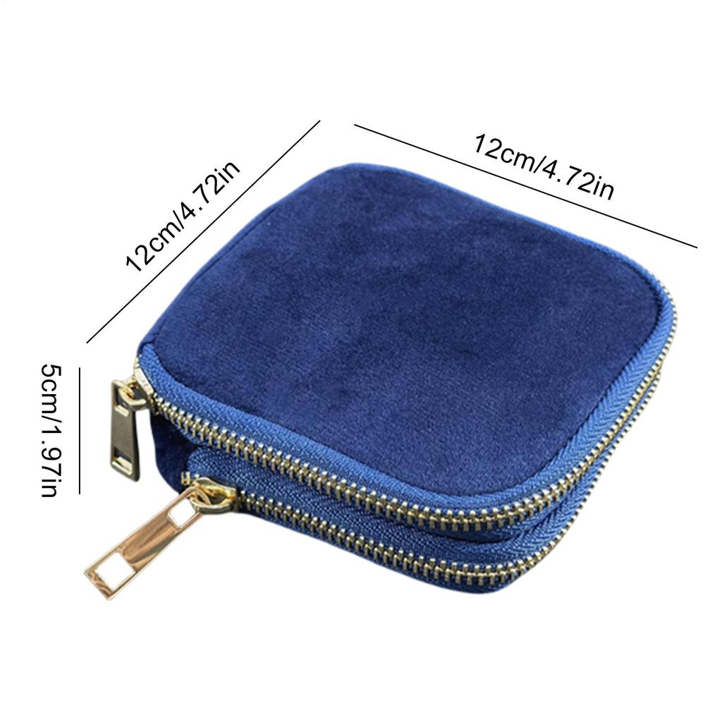 Double layer zipper bag large capacity jewelry storage ring pendant bracelet jewelry bag Travel Jewelry Case Organizer