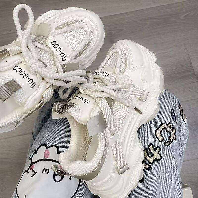 Women's 2025 Street-Style Dad Shoes: Height-Boosting, Thick Sole, Versatile, Lightweight Casual Sneakers for a Sleek Look