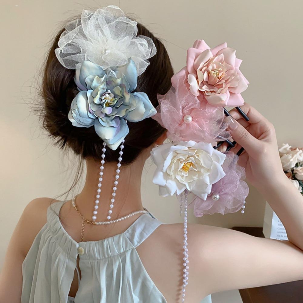 

Roses Flowers Hairpin U-Shaped Hair Comb Clip Hair Styling Tools Hair Sticks Women