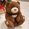 Fluffy Chubby Brown / White Bear Plush Doll Stuffed Cartoon Bear Toys For Children Nice Birthday Gift For Friends Sleep Mate