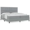 VidaXL Lit à ressorts avec Matelas Gris Clair 200x200 cm Tissu 3339413