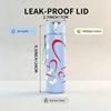 1PC Two Overlap Red Heart Line Print 750ml Color Plastic Sports Water Bottle Leakproof Flip Straw Lid Suitable for Sports Office Home Use