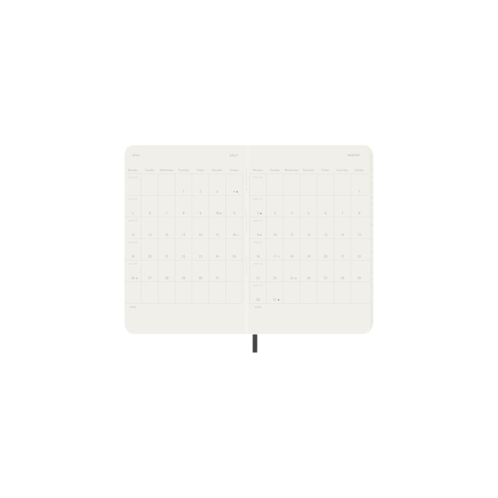 Moleskine 2027 Daily Diary, January Start, 12 Months, Pocket Size (9cm x 14cm), Soft Cover, Black