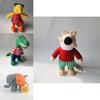 Set di peluche fatto a mano di Maisy Mouse con adorabile coccodrillo, elefante, scoiattolo e uccellino giallo per bambini e collezionisti
