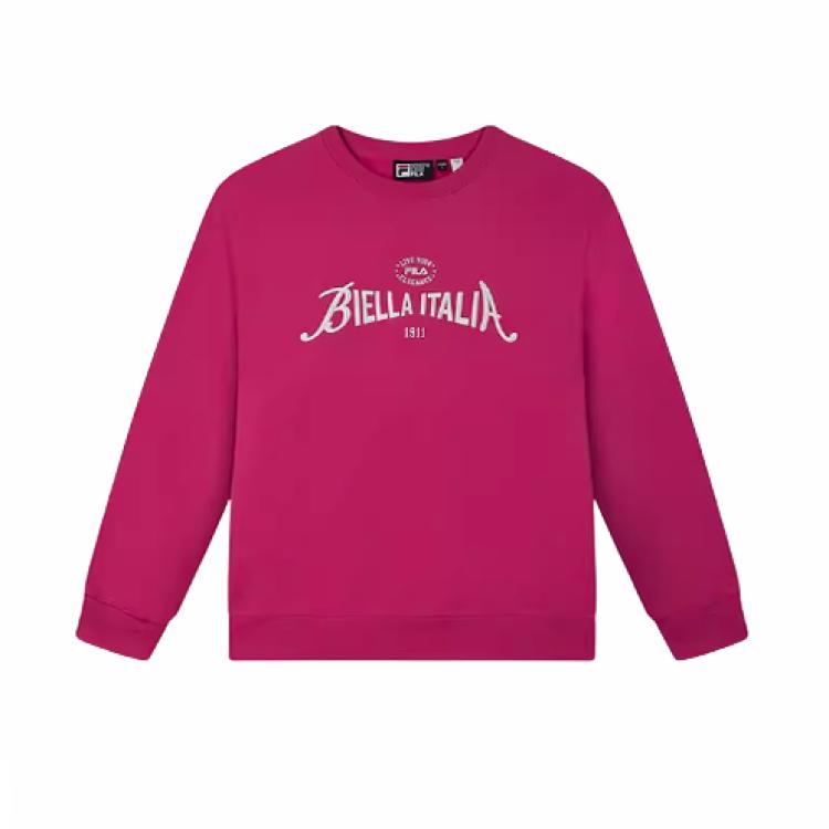 

New FILA Sweatshirt Unisex True Rose Red F11U339202F-WI 175/96A/L