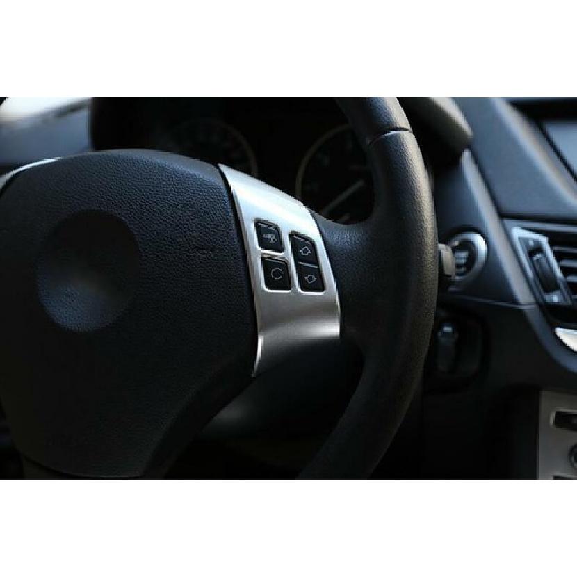 Fit For BMW 3-Series E90 2005-2012 ABS Silver Steering Wheel Button Frame Trim