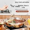 Stainless Steel Yin Yang Hot Pot Basin with Lid for Induction Cookers