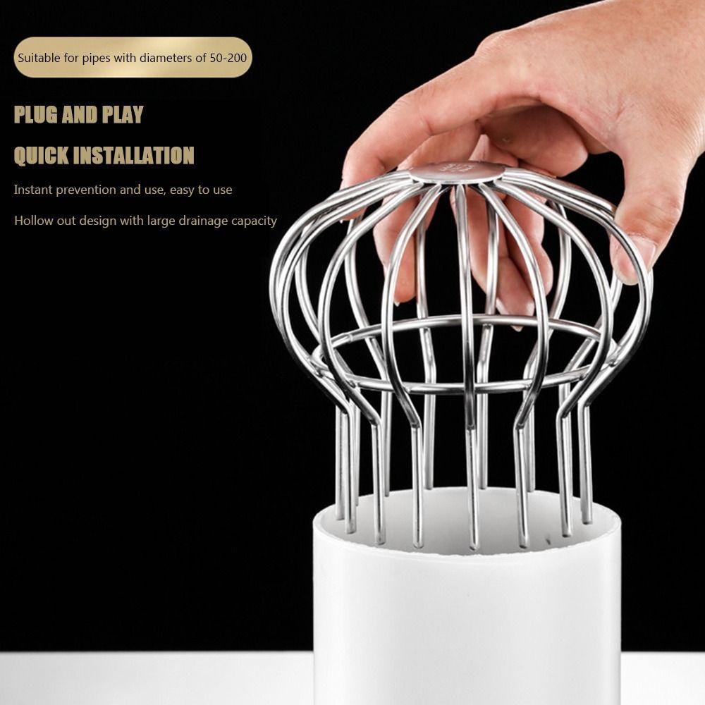 

Round Roof Floor Drain Anti-blocking Rain Pipe Cap Drainage Plumbing Fitting 50 tube