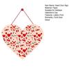 Türschild zum Valentinstag, romantisches Türschild zum Aufhängen an der Haustür, rotes Herzmuster, Brief „Happy Valentine's Day“, gedruckt, 14. Februar, Wandkranz-Dekoration