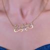 Custom Name Necklaces Women With Heart Personalized Nameplate Gold Tone Stainless Steel Blingbling Pendant Necklaces Jewelry Giveaway GiftTrendy