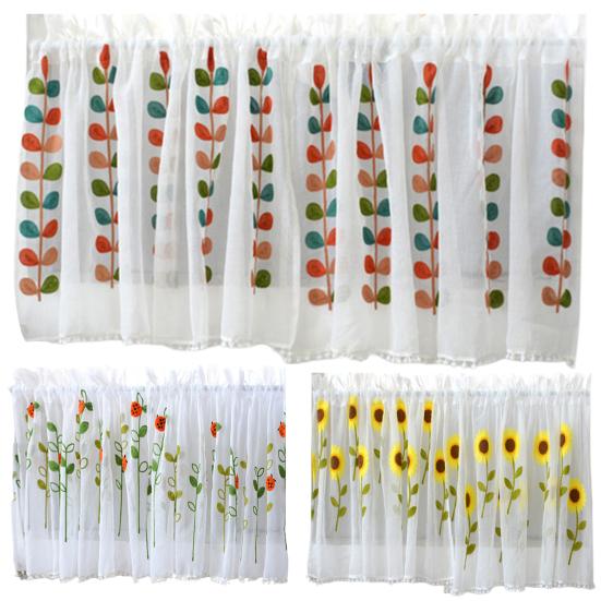 Piękne krótkie zasłony miękkie dekoracyjne lekkie małe zasłony do kawiarni