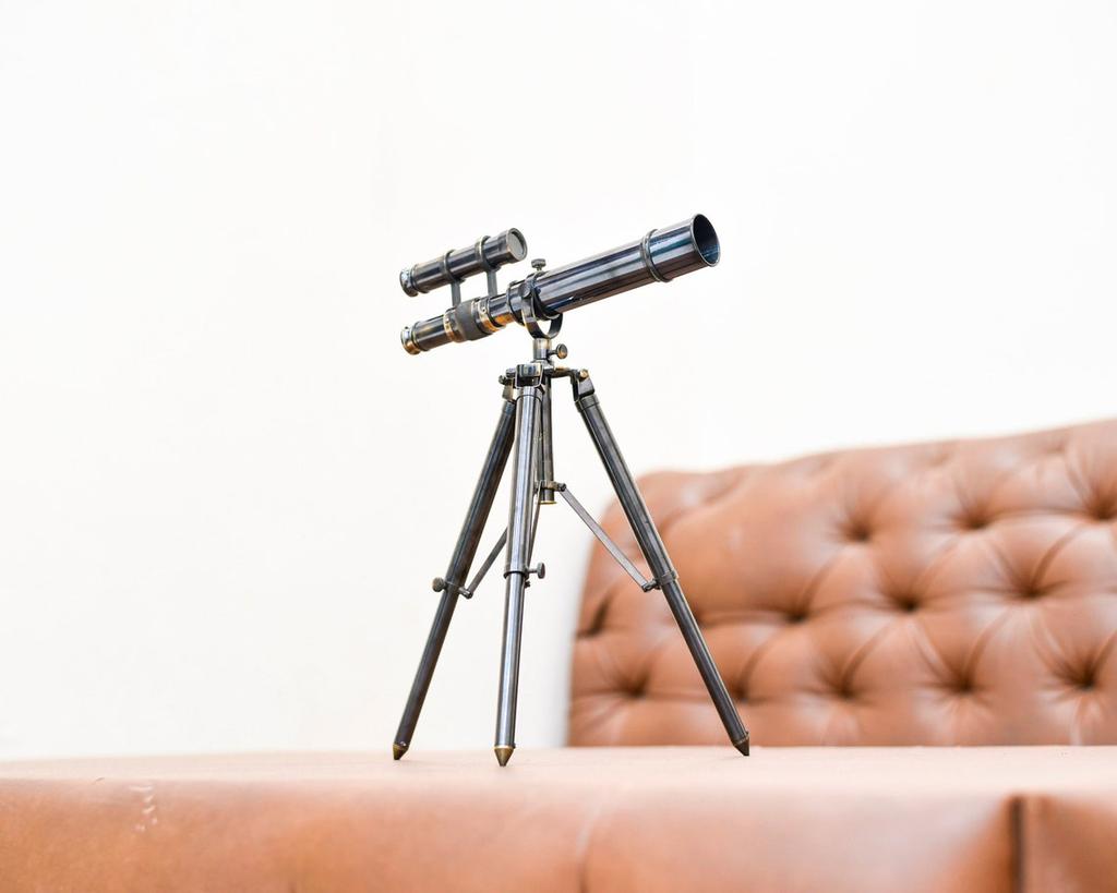 Antique Vintage Telescope, Victorian Double Barrel Spyglass With Unique Tripod, Corporate Gift, Mens Gift, Gift for Him, Christmas Gift