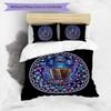 Cyberpunk Harmony Wave Pattern Bedding,Quilt Set Quilt Cover Pillowcase Home Birthday Gift (1 * Duvet Cover + 2 * Pillowcase, Without Core)