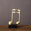 Music Note Figurine Modern Music Decor Gold Music Note Sculpture Resin Figurine Modern Musical Symbol Decoration Piano Room