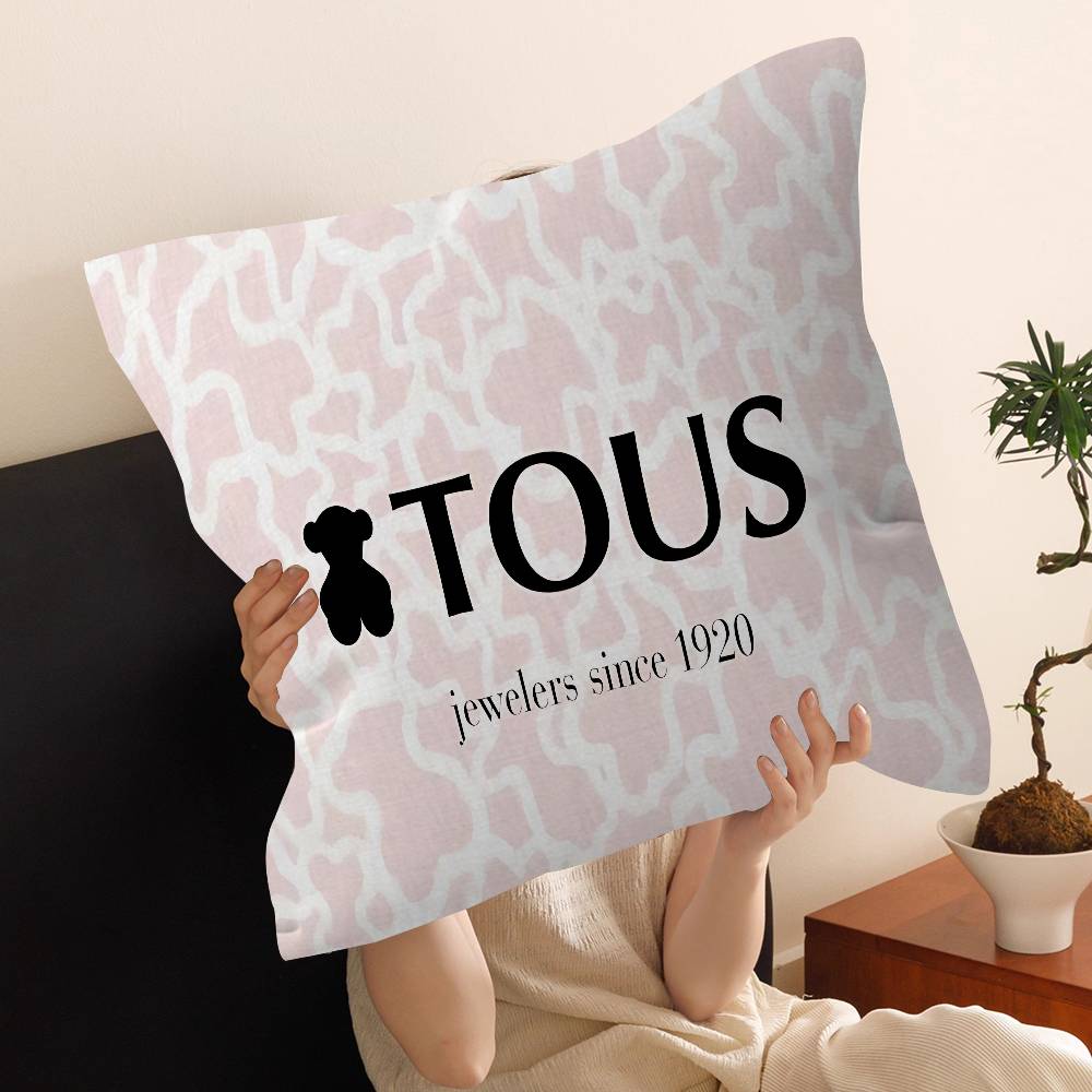 Cute T-TOUSes Bear Pillow Cushion Cover Pillowcase Living Room Sofa Home Decor Customized