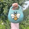 Water Felted Bee Bag – One Handle with Magnet – Blue Green