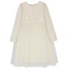 Hacikis Kids' French Style Long Sleeve Mesh Princess Dress
