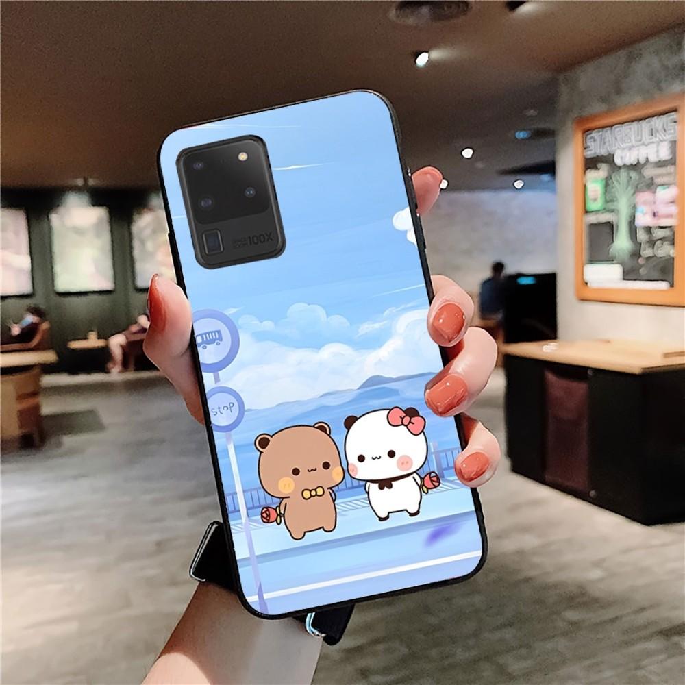 Cartoon Peach Mochi Cat Phone Case For Samsung S 20 21 22 23 Plus Ultra For Redmi Note 8 9 10 11 For Huawei Y 5 6 9