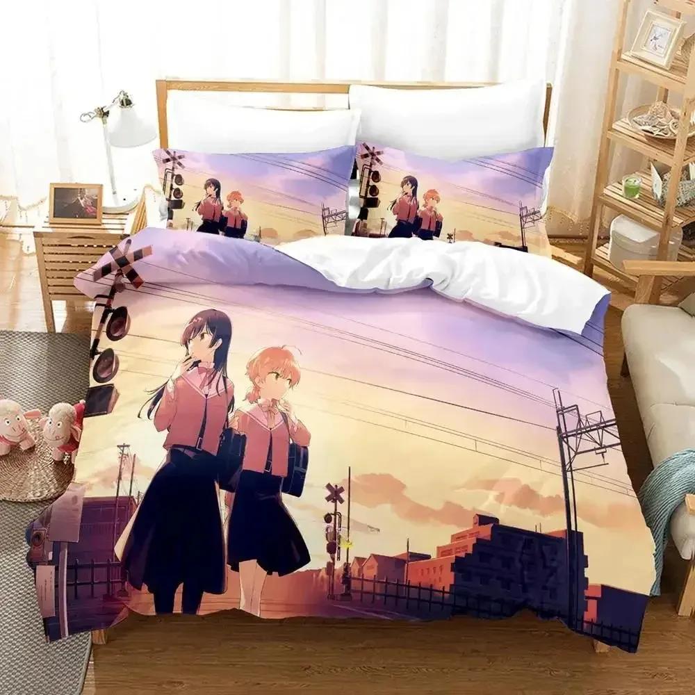 New Bloom Into You Bedding Set Single Twin Full Queen King Size Bed Set Adult Kid Bedroom Duvet Cover Sets Anime Bed Sheet Set
