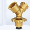 4-Punkt-Ventilarmaturen Messing Gasverteiler Adapter Hahnanschluss Gas Hahnwechsler Flüssiggasflasche