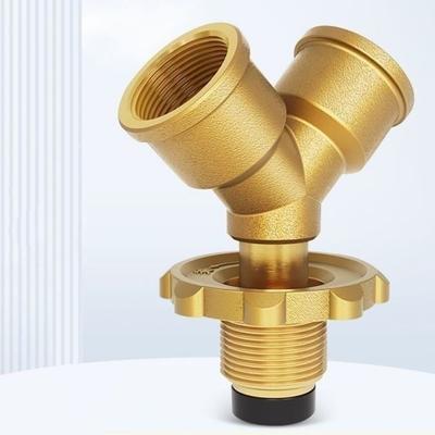 Brass Valve Fittings 4-point Y-shaped Gas Splitter Adapter Stress Relief Fire Stove Diversion Gas Tap Changer Liquefied Gas Tank