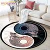 Yin Yang Round Mats Ying Yang Pentagram Area Rug Carpets for Living Room Bedroom Tatami Circle Carpet Kids Play Mat Round Carpet